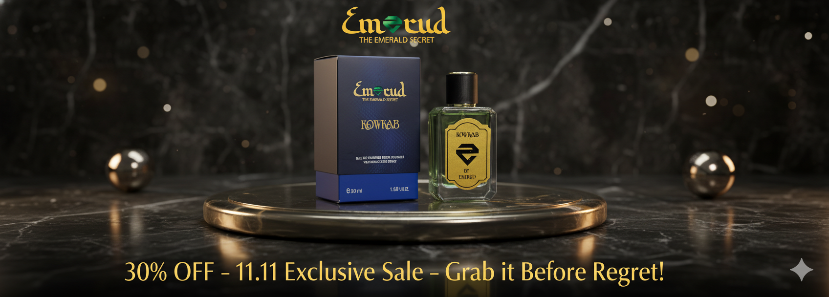Emerud Kowkab Perfume – Luxury Men’s Sweet Spicy Oud Fragrance | Long-Lasting Party, Office & Event Wear Scent